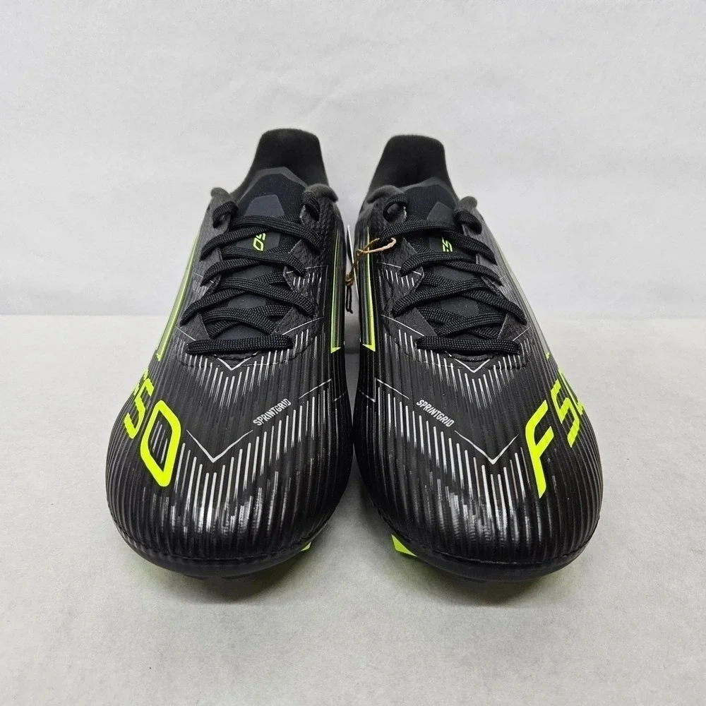 Adidas F50 League FG MG Soccer Cleats‎ JI0007 Black Lucid Lemon Mens Size 13